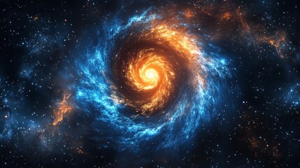 Fototapeta premium galaxy with swirling nebula in space, cosmic phenomena concept