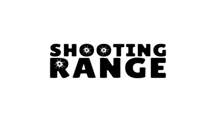 shooting range, black isolated silhouette