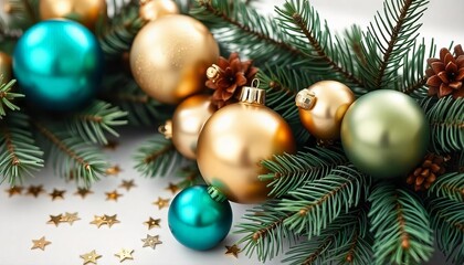Fototapeta premium christmas decoration on a tree