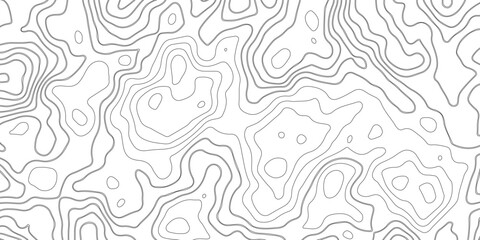 Fototapeta premium Topography wave background. Abstract topographic curve lines. Topography maps. Black line on white background.
