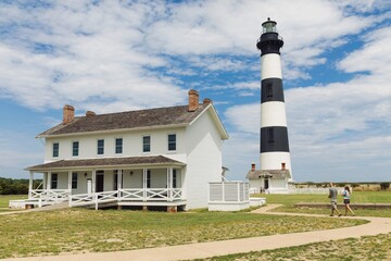 Bodie Island Lighthouse, Nags Head in the Outer Banks, North Carolina, United States.
