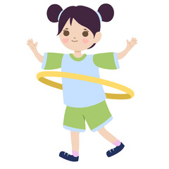 a girl playing Hola hoop © Salma