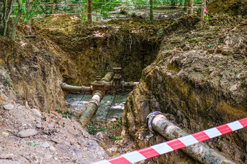 rehabilitation of the city's water supply system, restoration of the old water transport pipeline