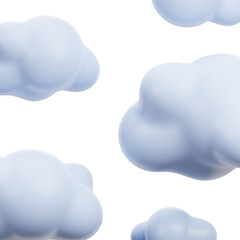 cloud transparent background 3d illustration