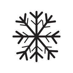 Snowflake UI icon, winter simple line user interface vector symbol