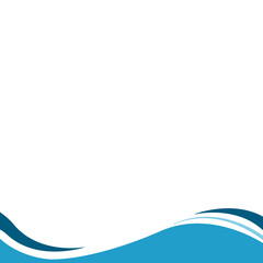 Abstract Modern Wavy Footer