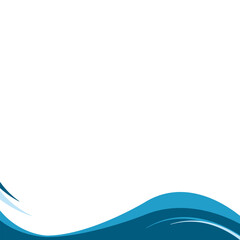 Abstract Modern Wavy Footer