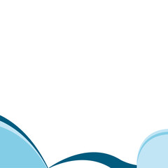 Abstract Modern Wavy Footer