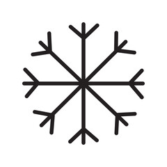 Snowflake icon logo design template isolated illustration