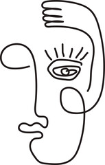 Abstract Face Line