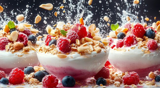The Perfect Mix Yogurt, Nuts, and Fresh Berrie