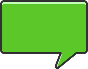 Green Speech Bubble Illustration