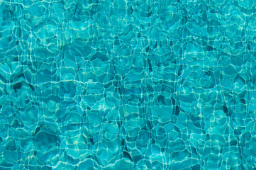 A Mesmerizing View of Sparkling Turquoise Water Dancing Under the Sun on a Warm Summer Day, Capturing Nature\'s Vibrant Beauty