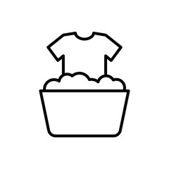 washing clothes icon sign vector