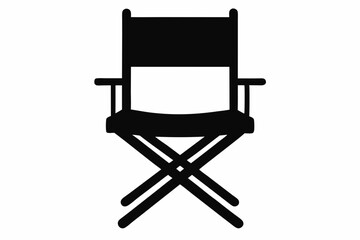 Director Chair Silhouette Vector, Director Chair Symbol Icon