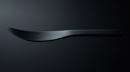 Fototapeta premium Elegant Minimalism: Black and Metallic Iron on Dark Background