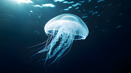 Obraz premium jelly fish in the aquarium. Generative AI