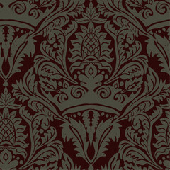 Damask dark medieval pattern