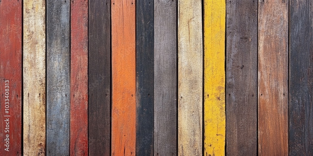 Leinwandbilder Old wood wall texture backdrop, empty plank grunge vertical patterns abstract.