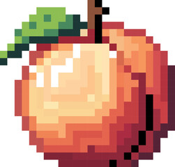 Pixelated Peach Illustration