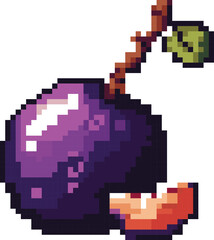 Pixelated Plum Graphic
