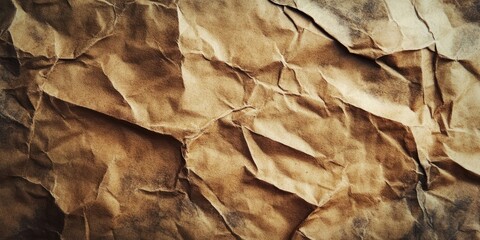 Aged crumpled paper texture. Worn paper background.