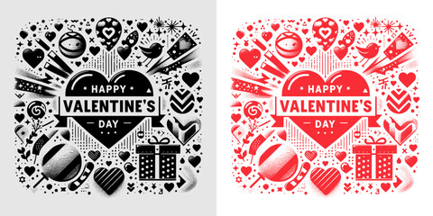 happy valentine's day greeting card design