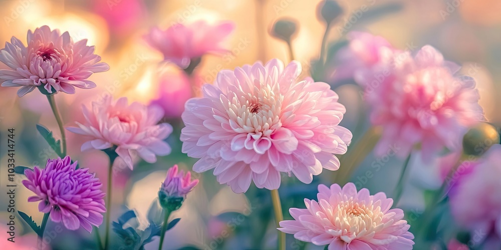 Leinwandbilder beautiful flowers created using color filters and soft light.