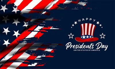 Happy President's day. United States of America. Design template to commemorate president's day in the united states