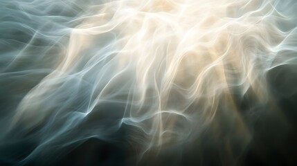 Fototapeta premium Light rays curving softly through the air creating a gentle fluid motion