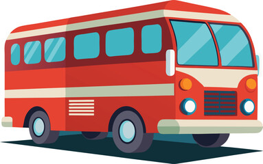 bus isolated on white background  vector illustration.