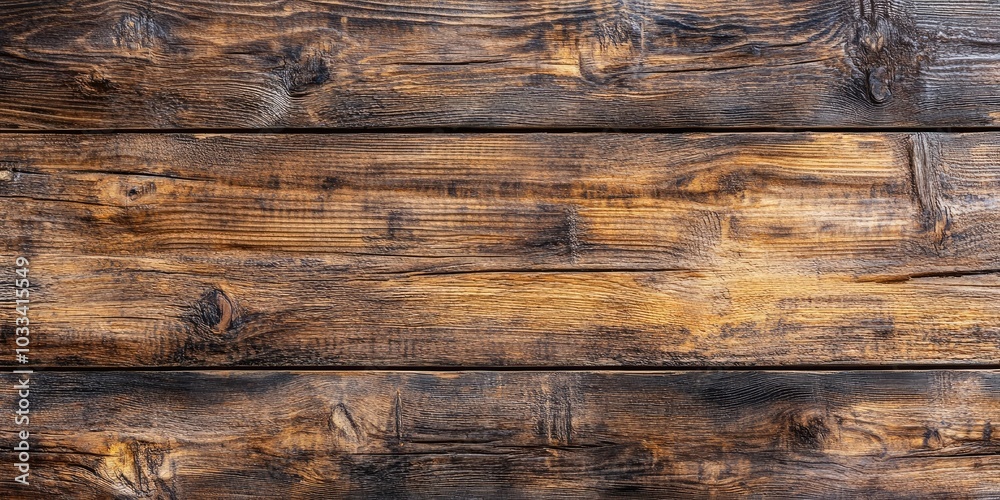 Leinwandbilder brown rustic wooden backdrop featuring an aged texture. top view of an empty table, copy space.