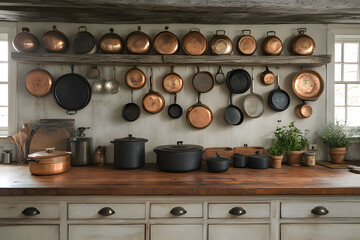 old kitchen utensils. Generative AI