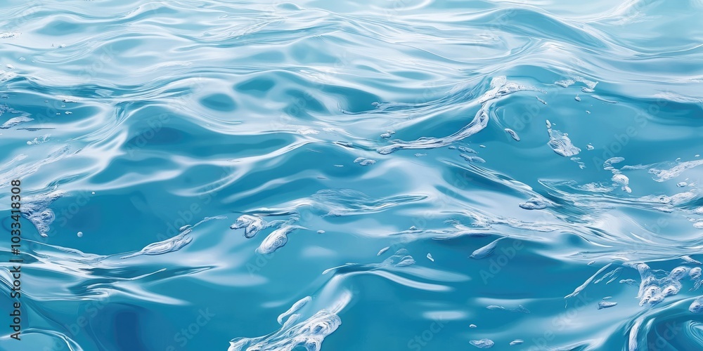 Poster sea abstract or rippled water texture background. tranquil water surface texture featuring splashes 