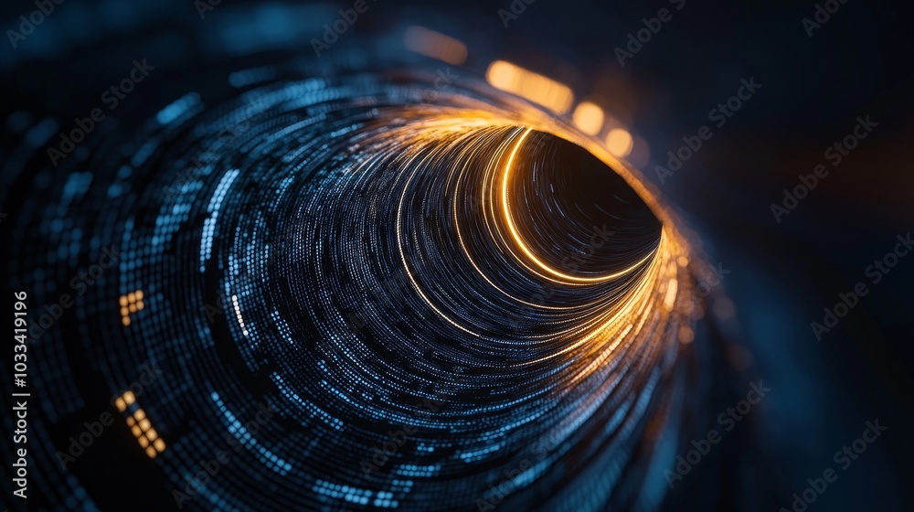 Poster Using abstract technology and cyberspace in a modern design, illustrating science and global connectivity in a digital age