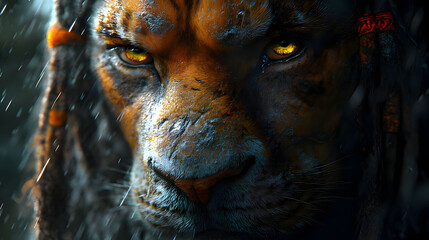 portrait of a tiger. Generative AI