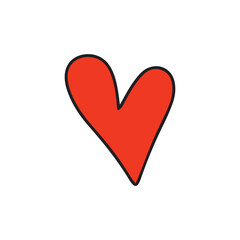 red heart or love element graphic design. element love stock design