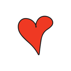 red heart or love element graphic design. element love stock design