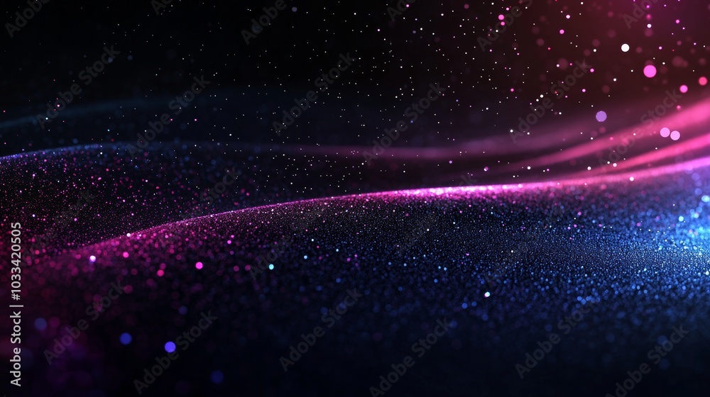 Aufkleber A flow of digital information. A futuristic technology background. A visualization of big data.