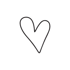 set of popular doodle heart isolated on white background design