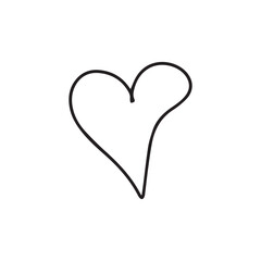 set of popular doodle heart isolated on white background design