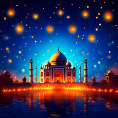 Poster for the Indian festival of Diwali or festival of lights