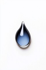 Fototapeta premium Blue water drop isolated on white background
