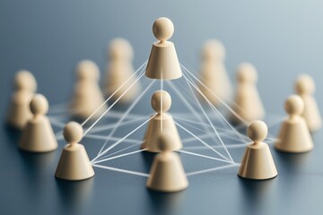 Obraz premium business network structure - pyramid