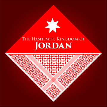 Hashemite Kingdom of Jordan Flag and Shemagh mashup