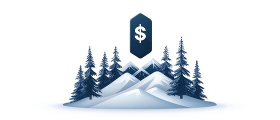 Create a minimalist graphic illustration of gigapixelhqscale with emphasis on nature and business elements in a unique artistic style