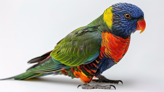 A Bird on White Background Image - a graceful and captivating visual. The bird on a pure white backdrop creates an enchanting and elegant scene.