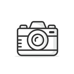 Camera icon isolated vector illustration.