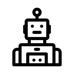 Fototapeta premium Robotics Line Icon. Single icon, line vector icon