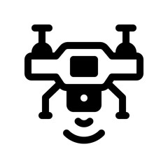 Drone Glyph Icon. Single icon, glyph vector icon